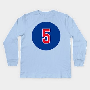 A Name Albert Almora Jr on the Chicago Cubs Kids Long Sleeve T-Shirt